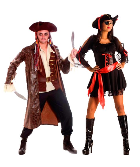Casal Jack Sparrow/Pirata Black